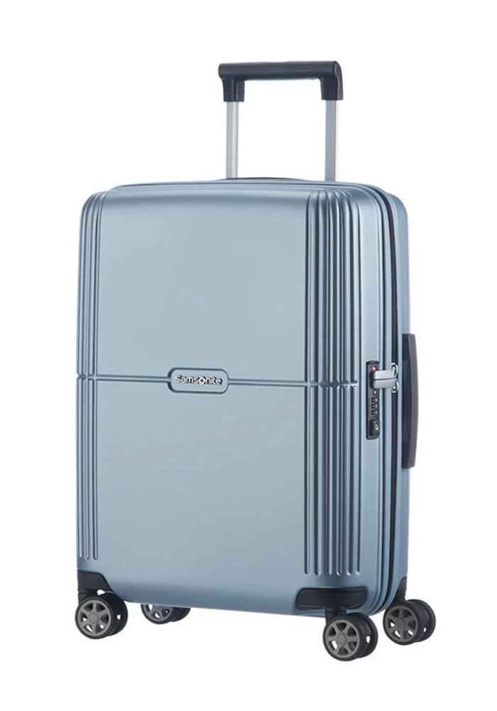 Samsonite Orfeo 55cm spinner suitcase in the colour Sky Silver