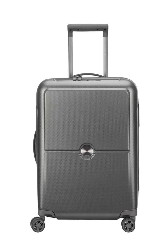 Delsey Turenne 4 Double Wheels Trolly Case Slim55cm in the colour Silver